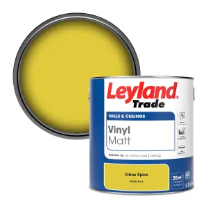 Leyland Trade Vinyl Matt Walls & Ceilings Emulsion Paint Citrus Spice (PPG1216-6) 2.5L