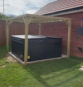 Heavy Duty Garden Pergola - L240 x W240 x H230 cm - Minimal Assembly Required