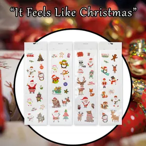 Christmas Stickers 1 x Varied Design 15cm x 55cm Christmas Themed