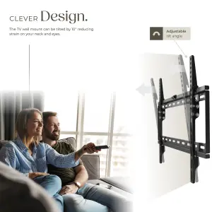 Television Bracket - 32-100 inch screens, tiltable, width-adjustable TV wall mount - black