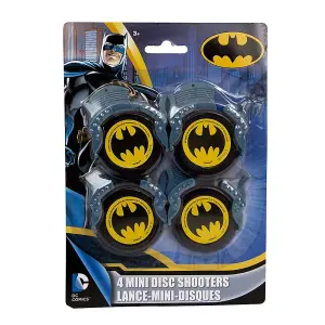 Batman Mini Disc Shooter (Pack of 4) Black/Yellow (One Size)