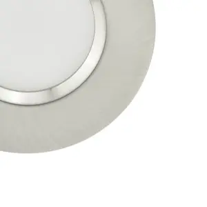 GoodHome Silver Mains-powered Neutral white LED Round Decking light