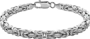 Revere Italian Sterling Silver Square Byzantine Bracelet