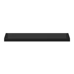 GoodHome Cusko Gloss black Rectangular Floating shelf (L)80cm x (D)23.5cm