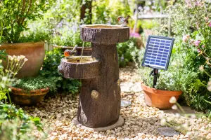 Easy Fountain Robin Springs Solar With Battery Backup Garden Feature incl LEDs - L 27 cm x W 38 cm x H 57 cm