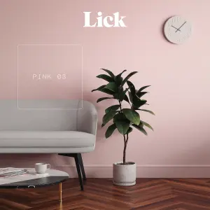 Lick Pink 03 Matt Emulsion paint, 2.5L