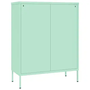 Berkfield Drawer Cabinet Mint 80x35x101.5 cm Steel