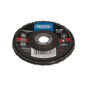 Draper  Zirconium Oxide Flap Disc, 100 x 16mm, 40 Grit  81912