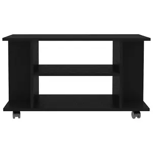 Berkfield TV Cabinet with Castors Black 80x40x40 cm Engineered Wood