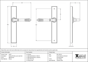 From The Anvil Aged Bronze Reeded Slimline Lever Latch Set