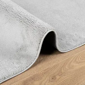 Rug OVIEDO Short Pile Grey 100x200 cm