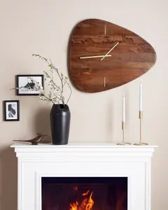 Wall Clock LOKTAK Wood Dark Wood