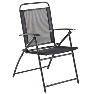 Set of 6 Garden Chairs LIVO Metal Black