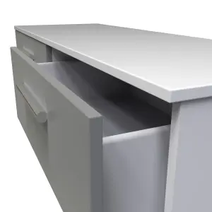 Trent 4 Drawer Bed Box in Dusk Grey & White (Ready Assembled)