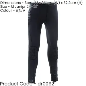 JUNIOR 24-26 Inch Padded Goal-Keeping Baselayer Trousers - EVA Hip & Leg Bottoms