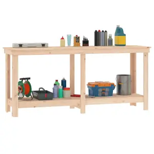 Berkfield Work Bench 180x50x80 cm Solid Wood Pine