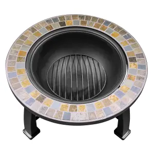 30" Deluxe Traditional Style Fire Pit with Slate Top - DG111