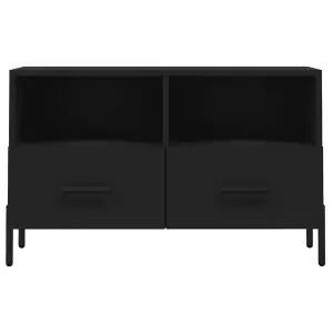 Berkfield TV Cabinet Black 80x36x50 cm Engineered Wood