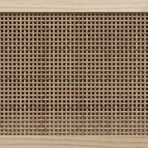 Berkfield TV Cabinet Brown 105x30x40 cm Solid Wood Pine&Natural Rattan