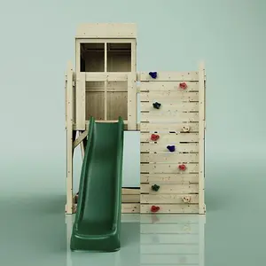 Rebo PolarPlay Kids Scandinavian Style Climbing Platform & Playhouse - Alva