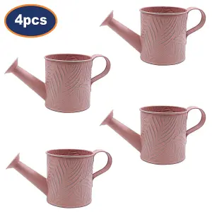 Watering Can Metal 0.65L 4pcs Pastel Pink Planter Garden Sprinkler Plant Sprayer