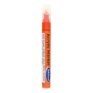 Acrylic Paint Marker Pen Permanent for Stone Leather Fabric Plastic (Orange)