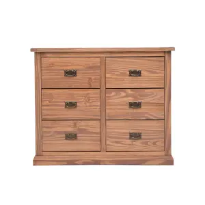 Tirolo 6 Drawer Chest of Drawers Bras Drop Handle