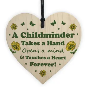 Special Childminder Gift Wood Hanging Heart Thank You Teacher Friendship Gift