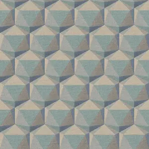 Galerie Fusion Blue Geometric Motif Wallpaper