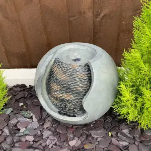 Pebble Urn Modern Mains Plugin Powered Water Feature