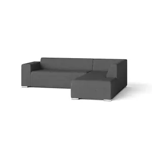 Emelda Grace Dennis Corner Sofa - Right Hand - Dark Grey