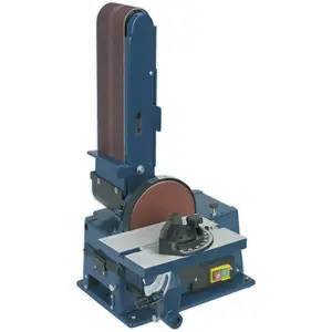 Versatile 500W Portable Table Mounted Disc and Belt Sander with Adjustable Features