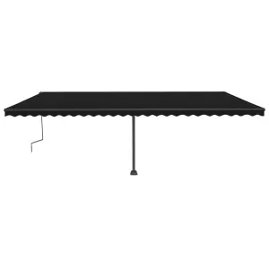 Berkfield Freestanding Manual Retractable Awning 600x300 cm Anthracite