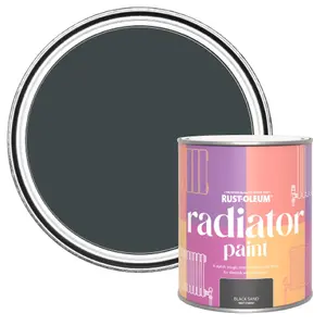 Rust-Oleum Black Sand Matt Radiator paint, 750ml