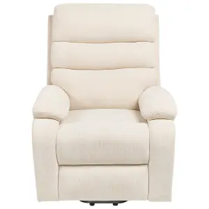 Electric Recliner Chair RISE Fabric Light Beige