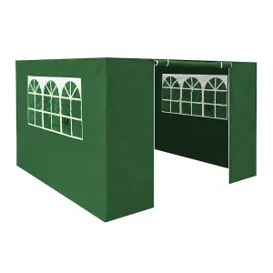 Durable 3x3m Green Pop-Up Gazebo with Waterproof Side Walls for Outdoor Events