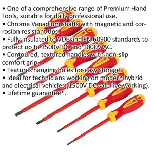 8 PACK VDE Screwdriver Set - 1000V AC Shock Proof Insulated Shafts Comfort Grip