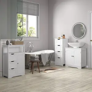 Abiramy 580mm Single Bathroom Vanity with Basin White