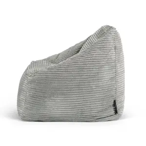 icon Kids Morgan Corduroy Armchair Bean Bag Grey Childrens Bean Bags