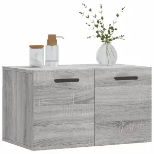 Berkfield Wall Cabinet Grey Sonoma 60x36.5x35 cm Engineered Wood