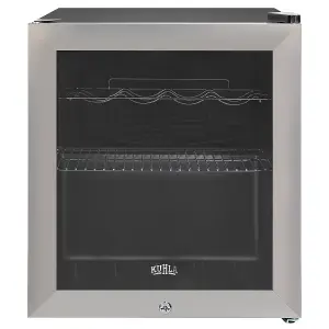 Kuhla KBC1SS 46L Lockable Glass Door Wine and Drinks Cooler in Stainless Steel