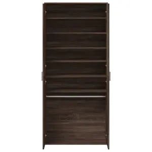 Berkfield Shoe Cabinet Brown Oak 80x39x178 cm Engineered Wood