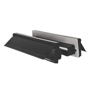 Door Letterbox PVC Metal Flap Cover Internal Twin Brush Draught Seal Black Effect