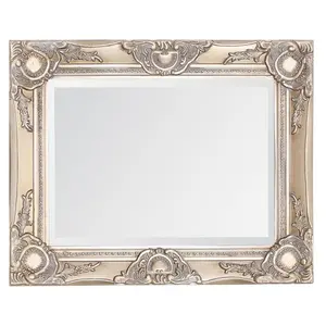 Villanova Solid Wood Flat Wall Mirror Champagne / 100cm H x 50cm W