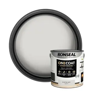 Ronseal One Coat Evrywhere Matt Paint 2.5L  Winter Sky