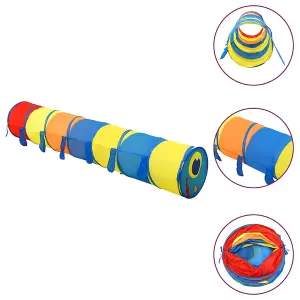 Berkfield Children Play Tunnel with 250 Balls Multicolour 245 cm Polyester