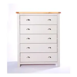 Argenta 5 Drawer Chest of Drawers Chrome Cup Handle