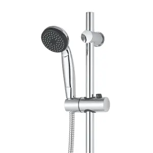 GoodHome Blyth Chrome effect Wall-mounted Without thermostat Mixer Shower