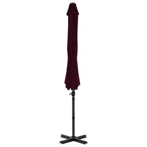 Berkfield Cantilever Umbrella with Aluminium Pole Red 300 cm