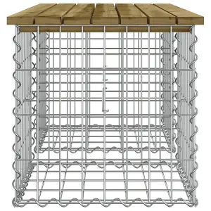 Berkfield Garden Bench Gabion Design 103x44x42 cm Impregnated Wood Pine